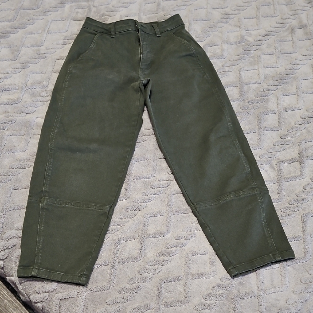 Everlane Utility Barrel Pant - Dark Forest - Size 2 - Picture 3 of 7